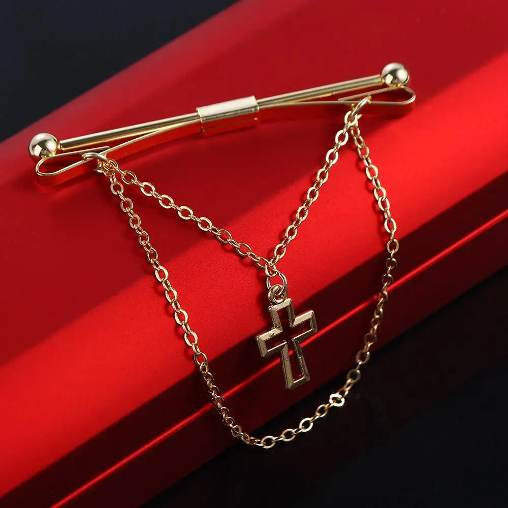 Pendent Non-injury Clothing High-grade Prevent Exposure Tassel Women Collar Bar Tie Clip Men Collar Clip Neckwear Accessories