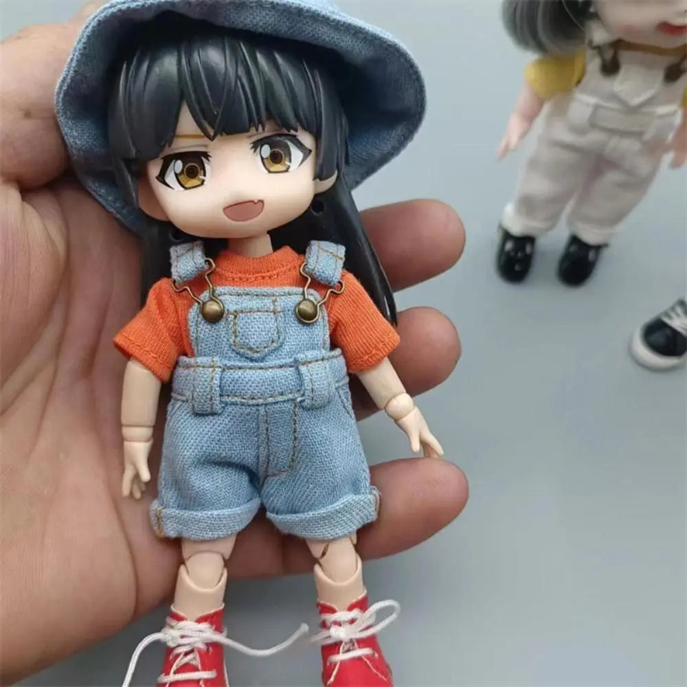 Accessories Casual Wears OB11 Denim Pants Playing House Dress Up Clothes Overalls Outfit Trousers Jeans Pants Girls