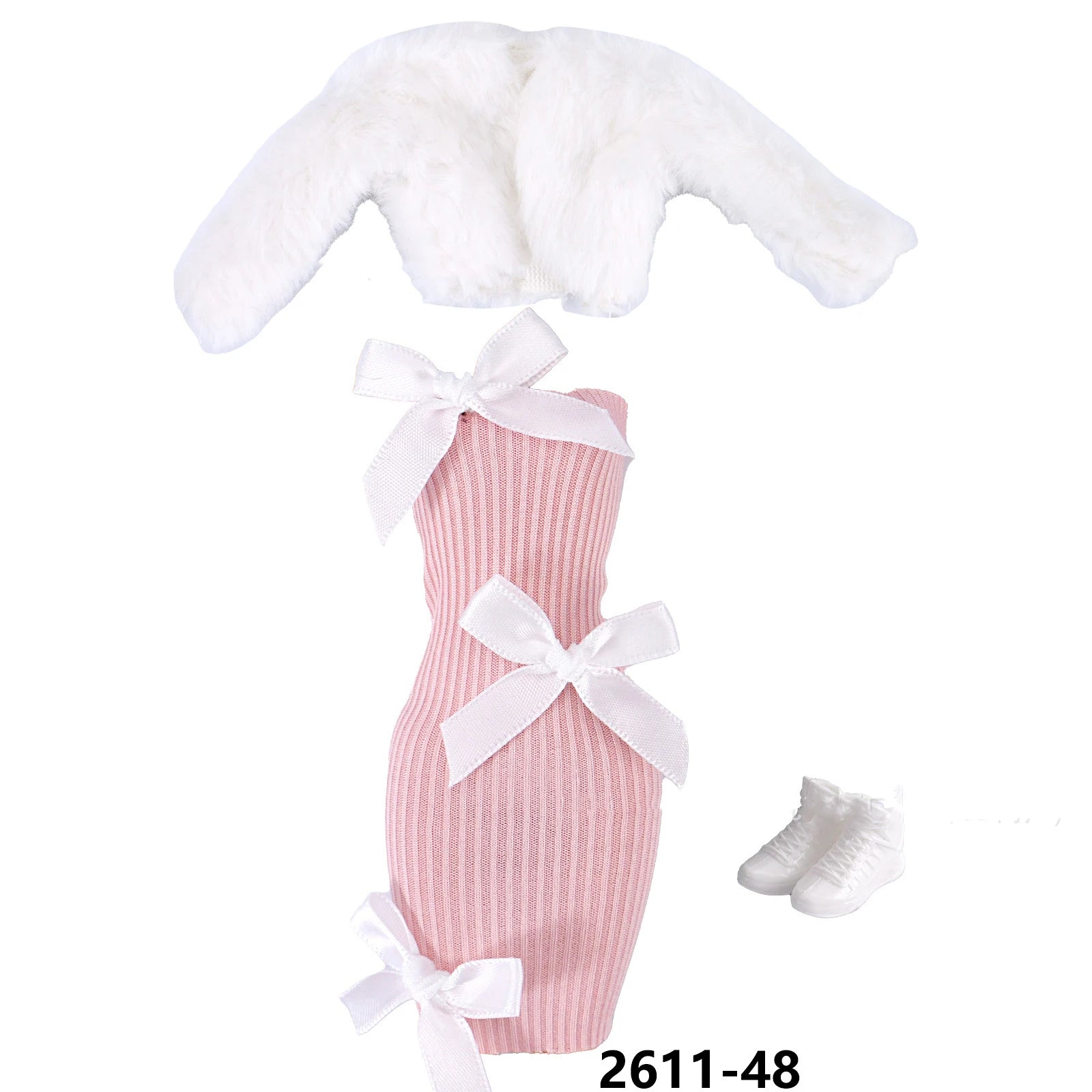 New 30cm Doll Clothes DIY Accessorie Toy Fashion Elegant Plush Jacket Girl Coat Luxury Dress Suit For 1/6 BJD FR Supermodel Doll