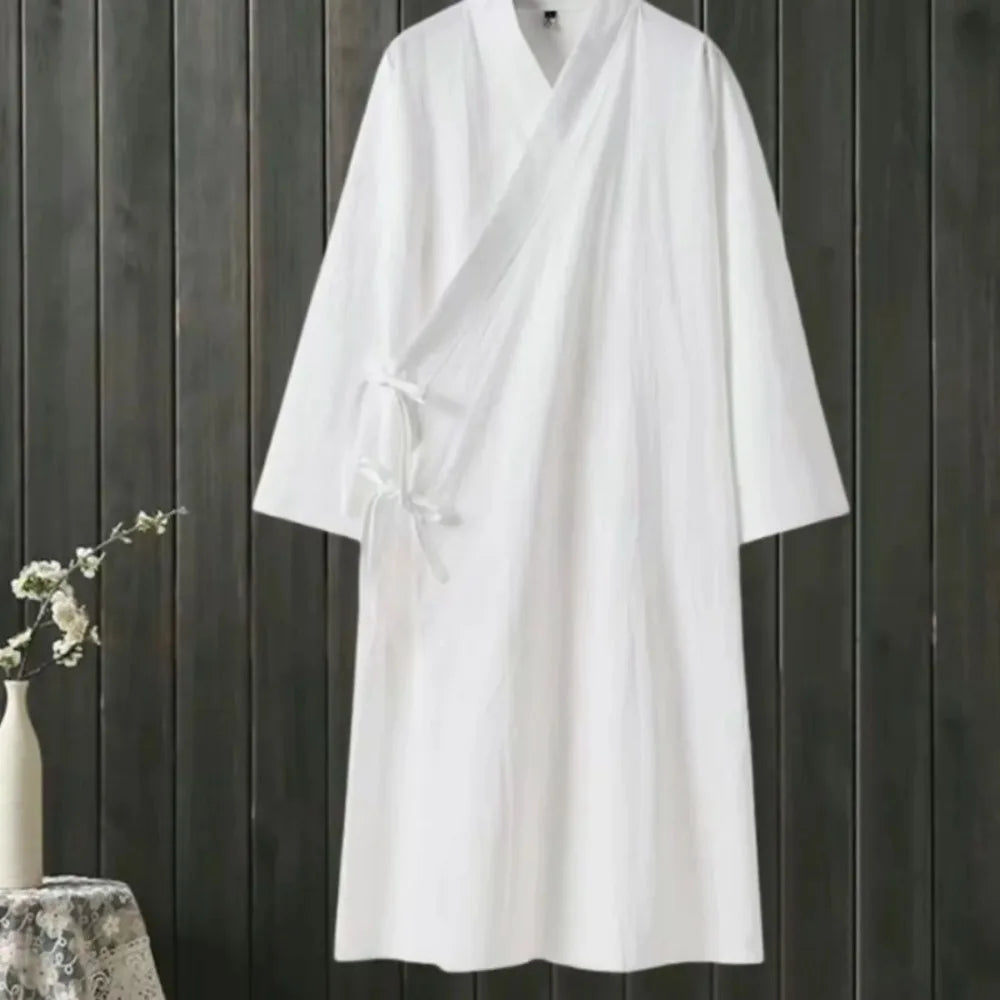 Traditionoal Taoism Robe Men Women Sanqing Collar Taoist Clothing Vintage Niche Tai Chi Costume Zen Tea Shop Pilgrimage Clothes