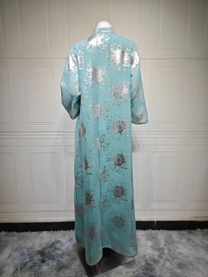 Luxury Embroidery Dubai Abaya Dress for Muslim Women Elegant Eid Islamic Party Jalabiya Clothing New Turkey Moroccan Kaftan Robe