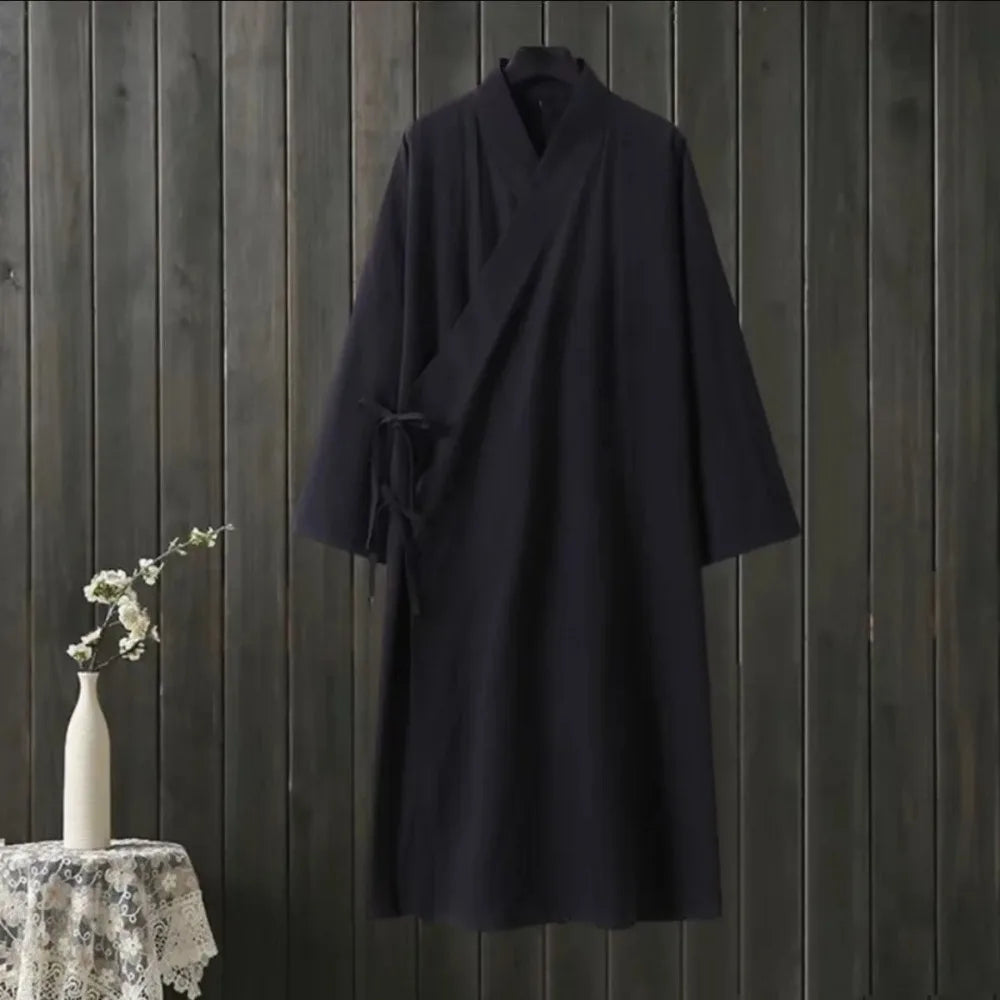 Traditionoal Taoism Robe Men Women Sanqing Collar Taoist Clothing Vintage Niche Tai Chi Costume Zen Tea Shop Pilgrimage Clothes