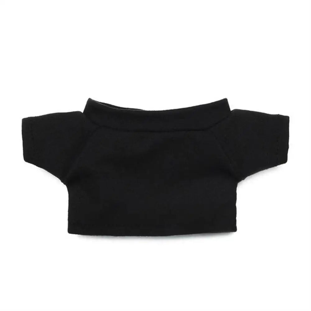 Dressing Doll Accessories Stripes Short Sleeve Black White T-shirt 20 cm Doll Clothes Doll Plush Clothing Doll Shirt Doll Pants