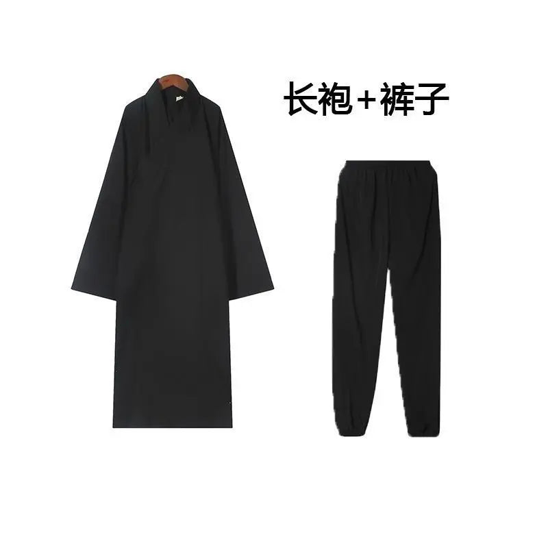 Traditionoal Taoism Robe Men Women Sanqing Collar Taoist Clothing Vintage Niche Tai Chi Costume Zen Tea Shop Pilgrimage Clothes