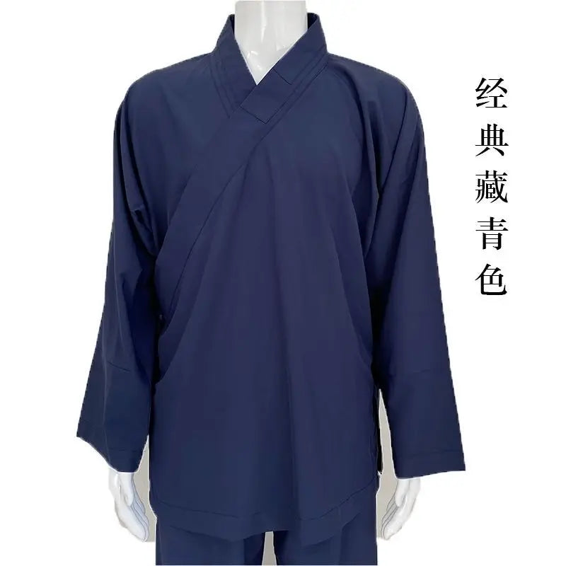 Traditionoal Taoism Robe Men Women Sanqing Collar Taoist Clothing Vintage Niche Tai Chi Costume Zen Tea Shop Pilgrimage Clothes