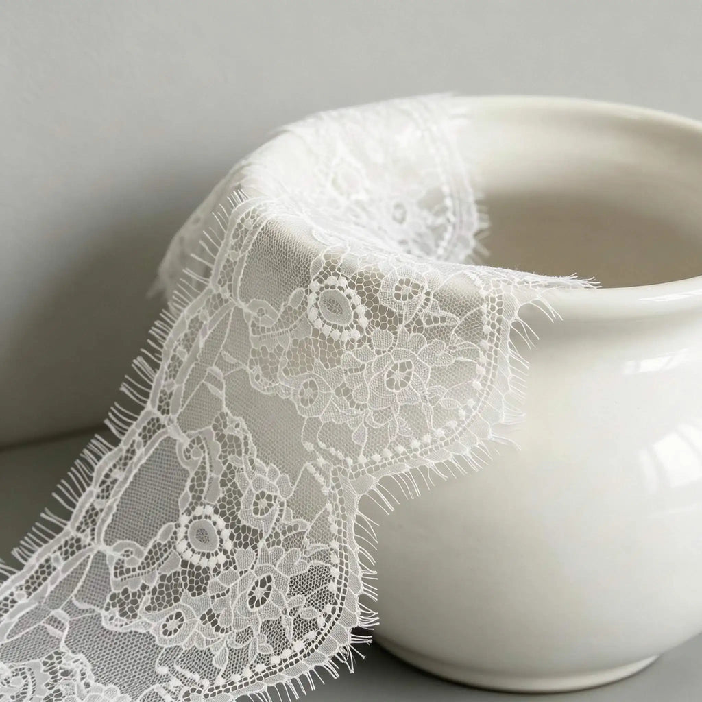 (3 meters/lot) 140mm White Black lace fabric Webbing Clothing Accessories lace material Handmade