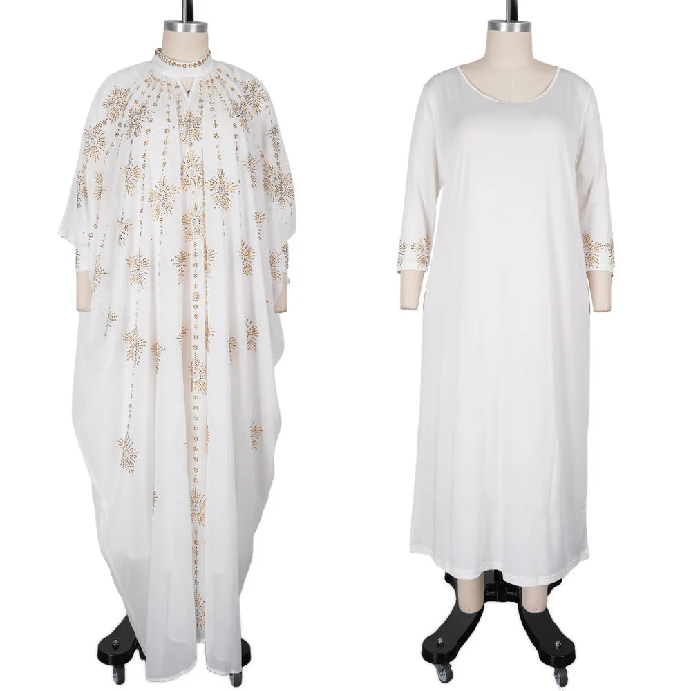 Abayas For Women Dubai African Muslim Fashion Dress Caftan Marocain Evening Party Dresses Chiffon Boubou Robe Djellaba Femme