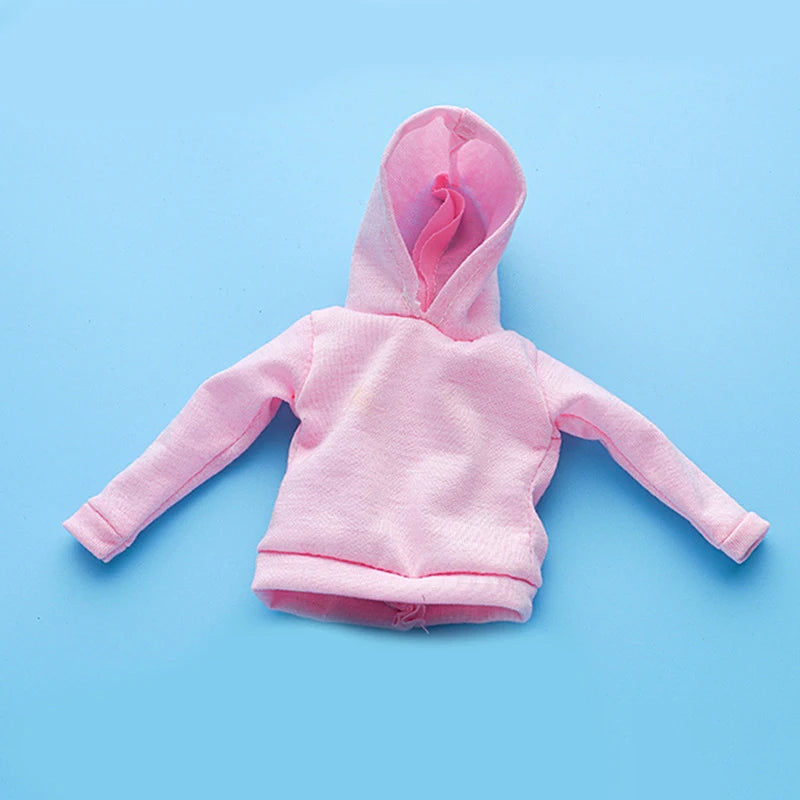 29-30cm Doll Clothes/Short Dress Fashion Tops Hoodies Sweatshirt Casual Wears 1/6 Dolls Gym Clothing Dolls Accessory