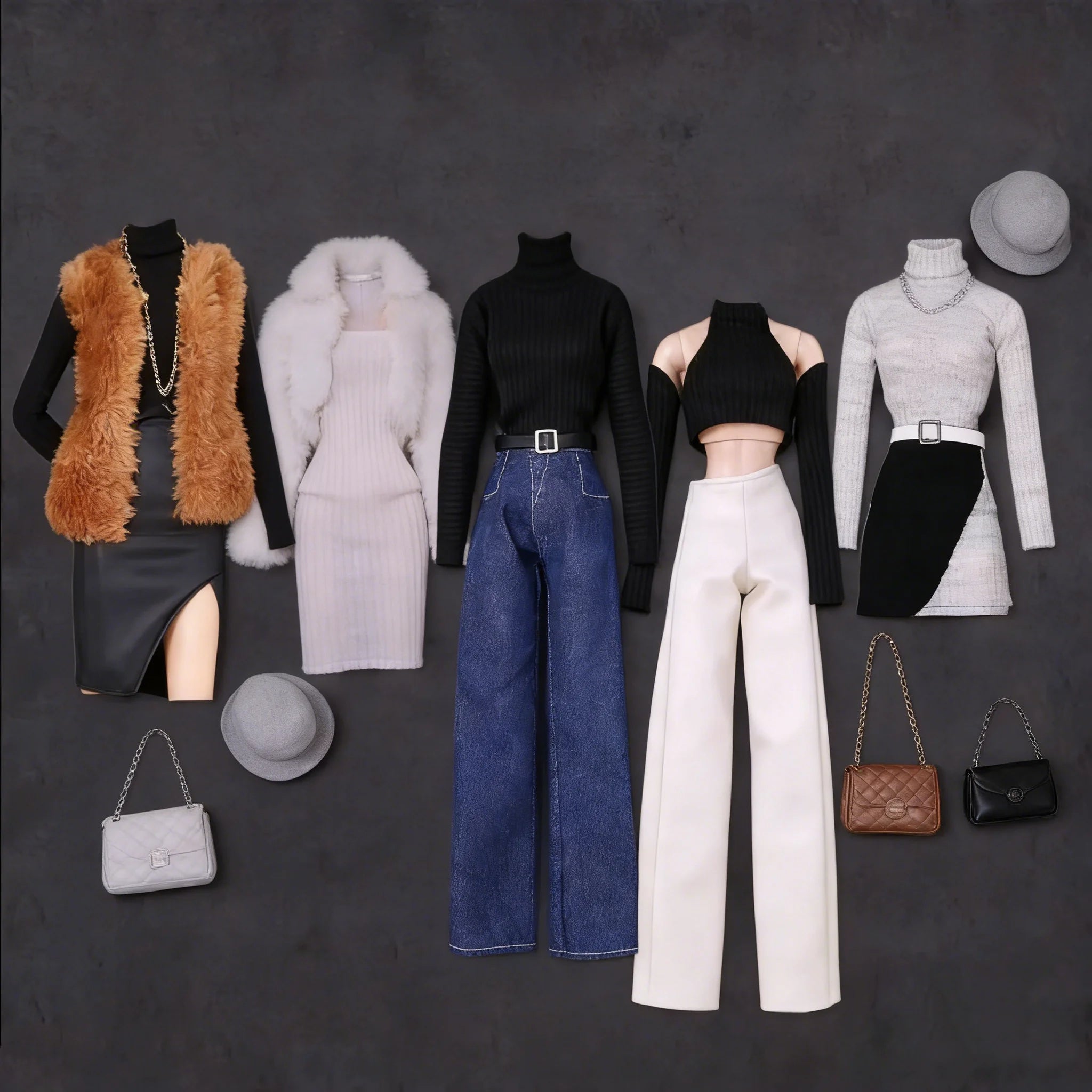 Clothing set / long sleeve sweater pant coat bag necklace shoes / doll accessories for 30cm xinyi Fr ST blythe BB doll