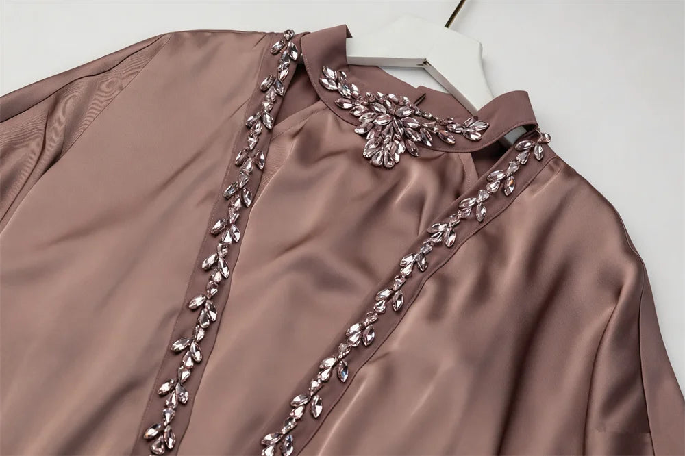 Luxury Dubai Abayas for Women Feather Muslim Sets Satin Kimono Cardigan Kebaya Turkey Kaftan Ramadan Islam Clothing Robe Abayo