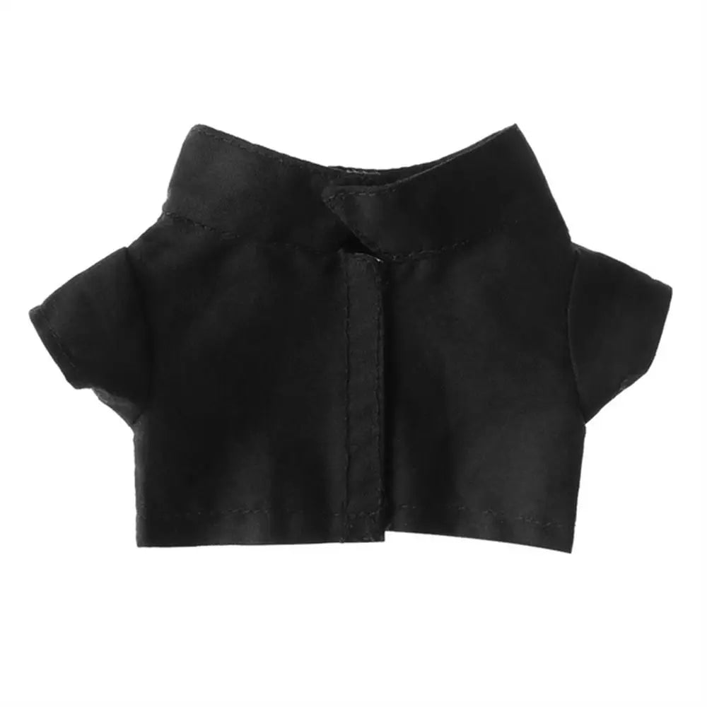 Dressing Doll Accessories Stripes Short Sleeve Black White T-shirt 20 cm Doll Clothes Doll Plush Clothing Doll Shirt Doll Pants
