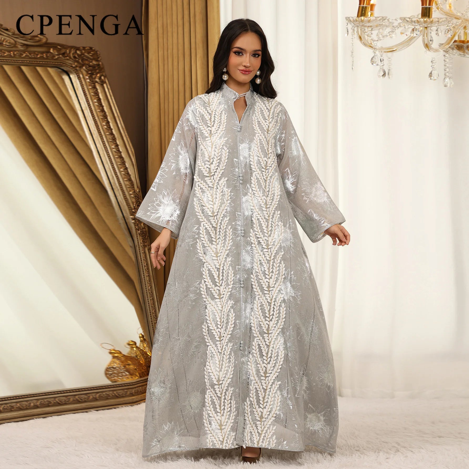Luxury Embroidery Dubai Abaya Dress for Muslim Women Elegant Eid Islamic Party Jalabiya Clothing New Turkey Moroccan Kaftan Robe