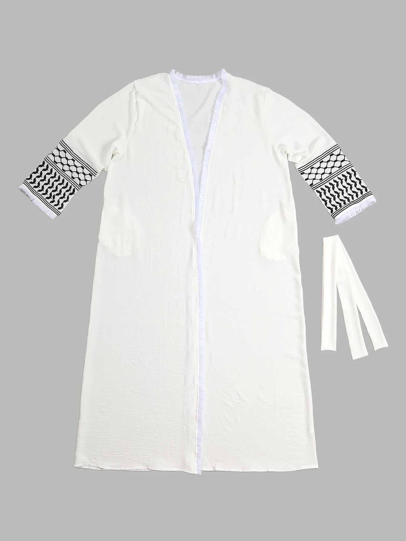 Muslim Clothing  Women's Abaya Embroidered Chador Robe Remove Edge Covering the Whole Body Tradition Islam Ramadan Prayer Dress