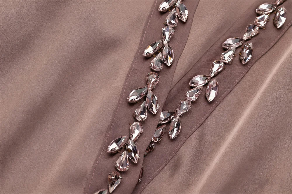 Luxury Dubai Abayas for Women Feather Muslim Sets Satin Kimono Cardigan Kebaya Turkey Kaftan Ramadan Islam Clothing Robe Abayo