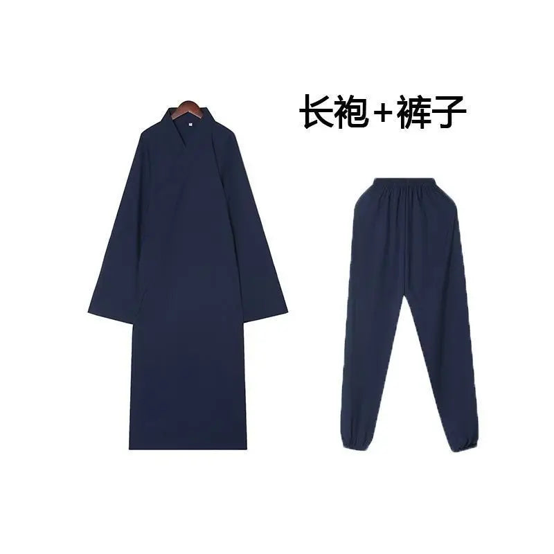 Traditionoal Taoism Robe Men Women Sanqing Collar Taoist Clothing Vintage Niche Tai Chi Costume Zen Tea Shop Pilgrimage Clothes