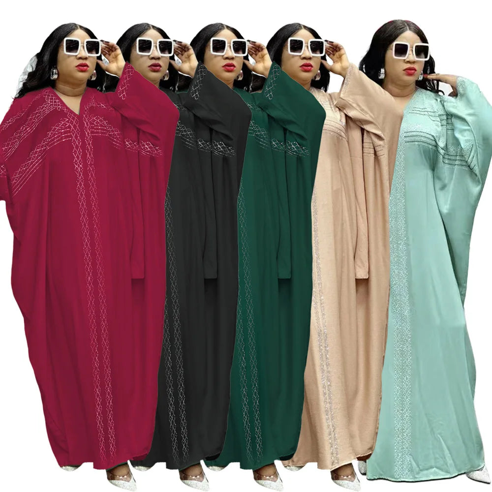 Abayas For Women Dubai Luxury 2025 Chiffon Boubou Muslim Fashion Caftan Marocain Wedding Evening Party Dresses African Clothes