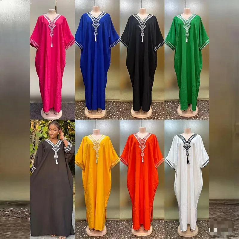 Abayas For Women Dubai Luxury 2025 African Muslim Fashion Dress Caftan Marocain Evening Party Dresses Boubou Robe Djellaba Femme
