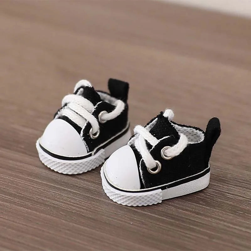 For 15-17cm Labubu Doll's Clothes Flanged Hat Pullover T-shirt Short Set Clothing Matching Canvas Shoe and Glasses  Accessories