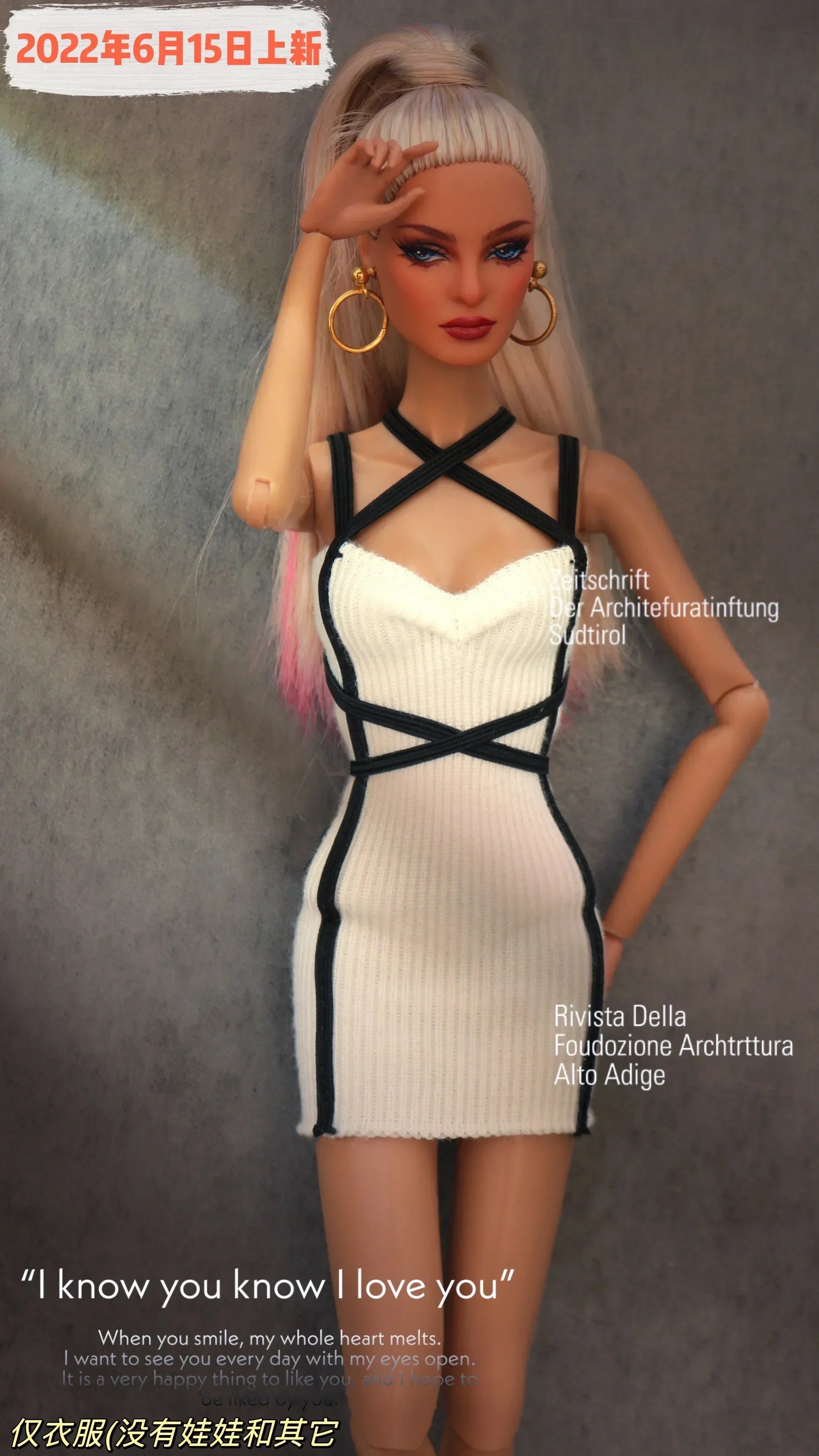 Clothing set / long sleeve sweater pant coat bag necklace shoes / doll accessories for 30cm xinyi Fr ST blythe BB doll