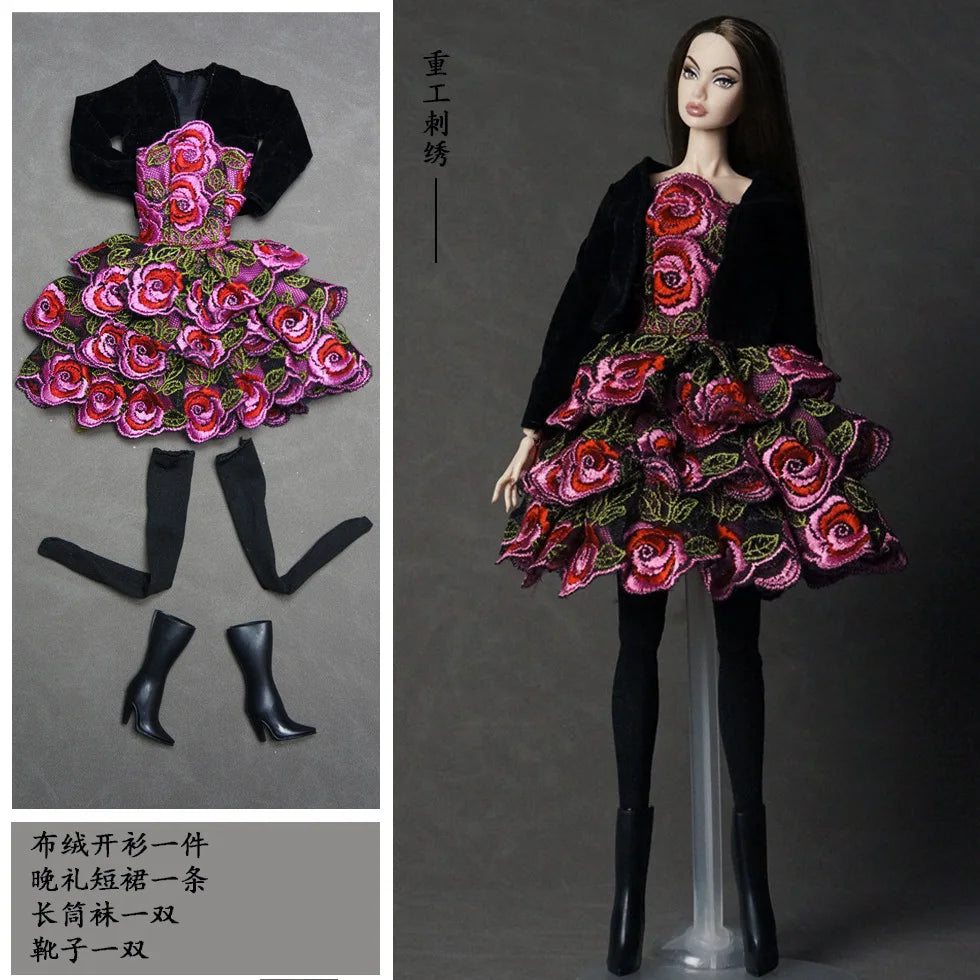 Clothing set / long sleeve sweater pant coat bag necklace shoes / doll accessories for 30cm xinyi Fr ST blythe BB doll