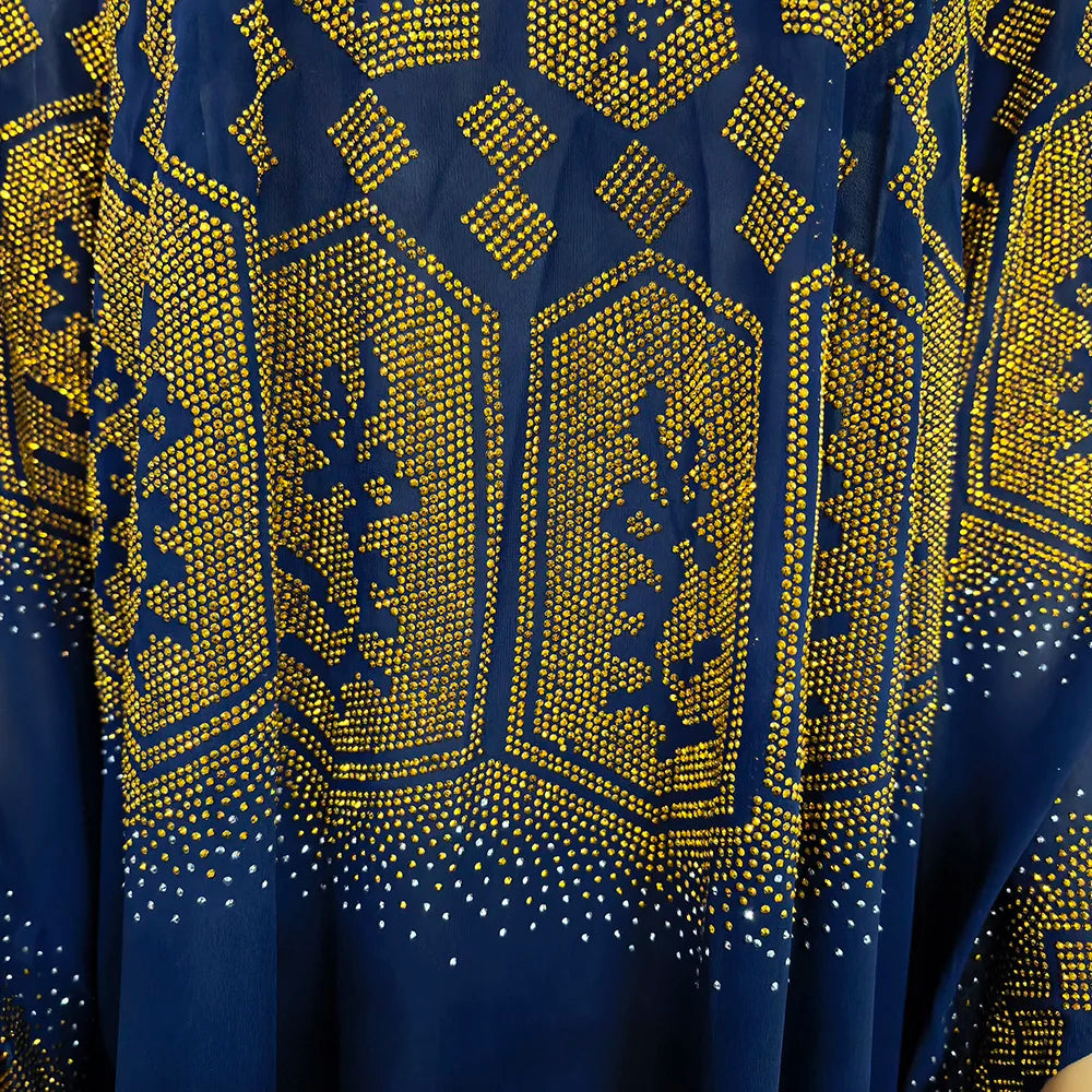 Luxury African Chiffon Dresses for Women Elegant Two-Piece Set Women Dress for Church turkey dress