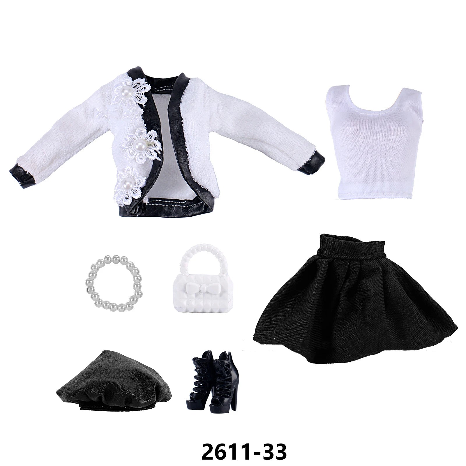 New 30cm Doll Clothes DIY Accessorie Toy Fashion Elegant Plush Jacket Girl Coat Luxury Dress Suit For 1/6 BJD FR Supermodel Doll