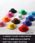 Mini Magician Hat for Dolls - studio photo with color options
